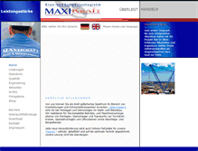 Tablet Screenshot of maximum-krane.de